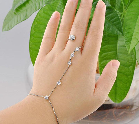 Connected Finger Ring Bracelet