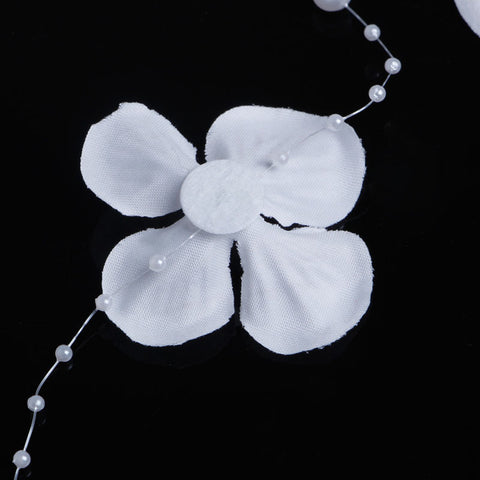 White Pearl Flower Hair Jewelry