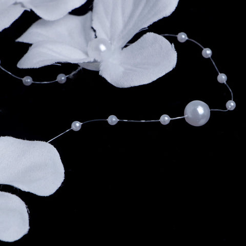 White Pearl Flower Hair Jewelry