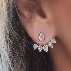 Crystal Cuff Stud Earrings