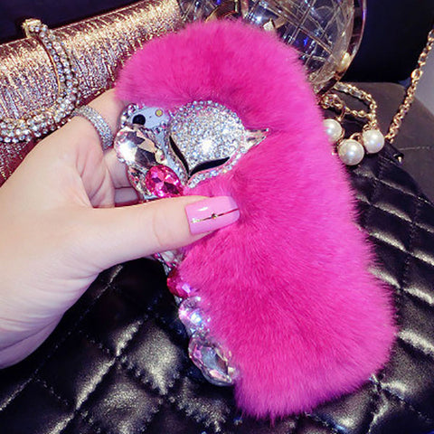 Luxurious Fur Diamond Phone Case