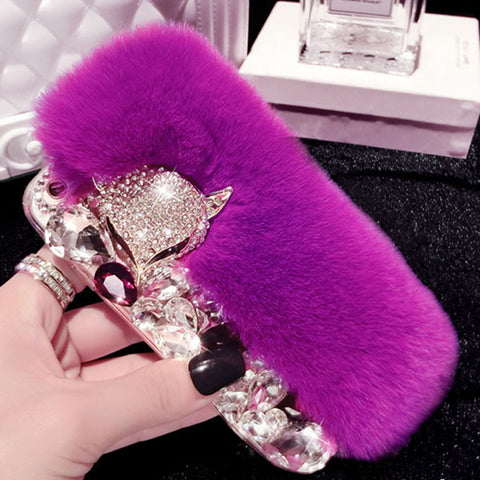 Luxurious Fur Diamond Phone Case