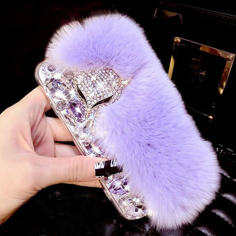 Luxurious Fur Diamond Phone Case