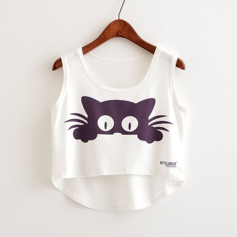 Narcissistic Cat Candy Crop Top